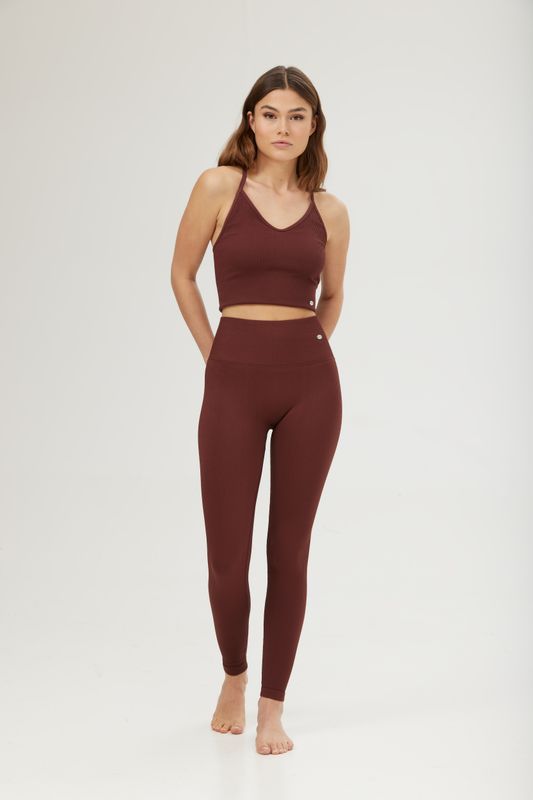 Ribbed Seamless V Bra